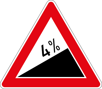 Verkehrsschild Steigung