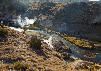 Hot Creek steam klein