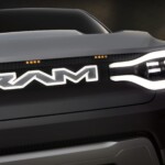 Ram 1500 Revolution Battery-electric Vehicle (BEV) Concept grille, badging and tuning fork headlight