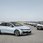 Eight generations of the Golf – 50 years of success and more than 37 million built.